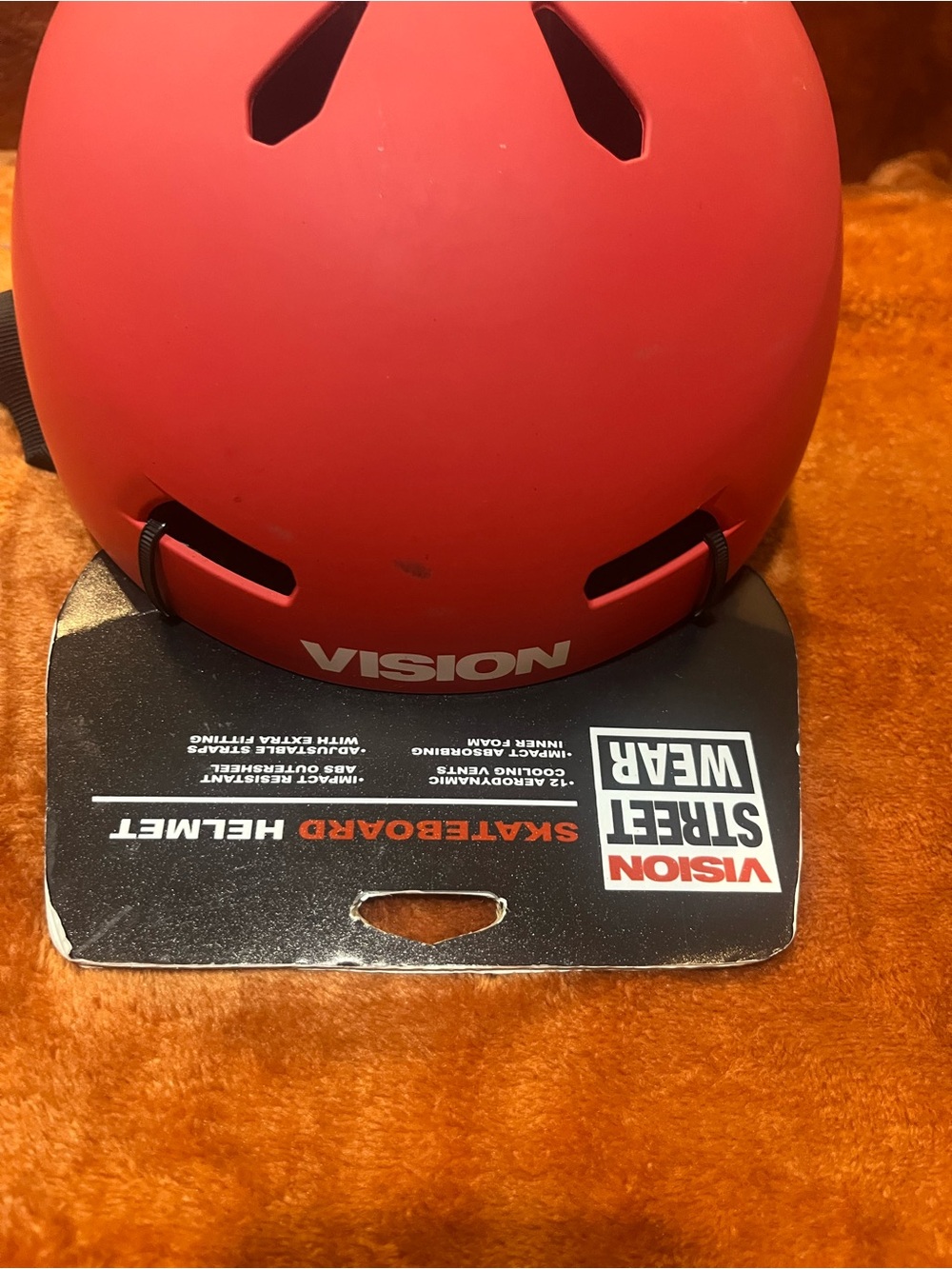 Vision Street Wear Kids Red Skateboard Helmet - Picture 5 of 6